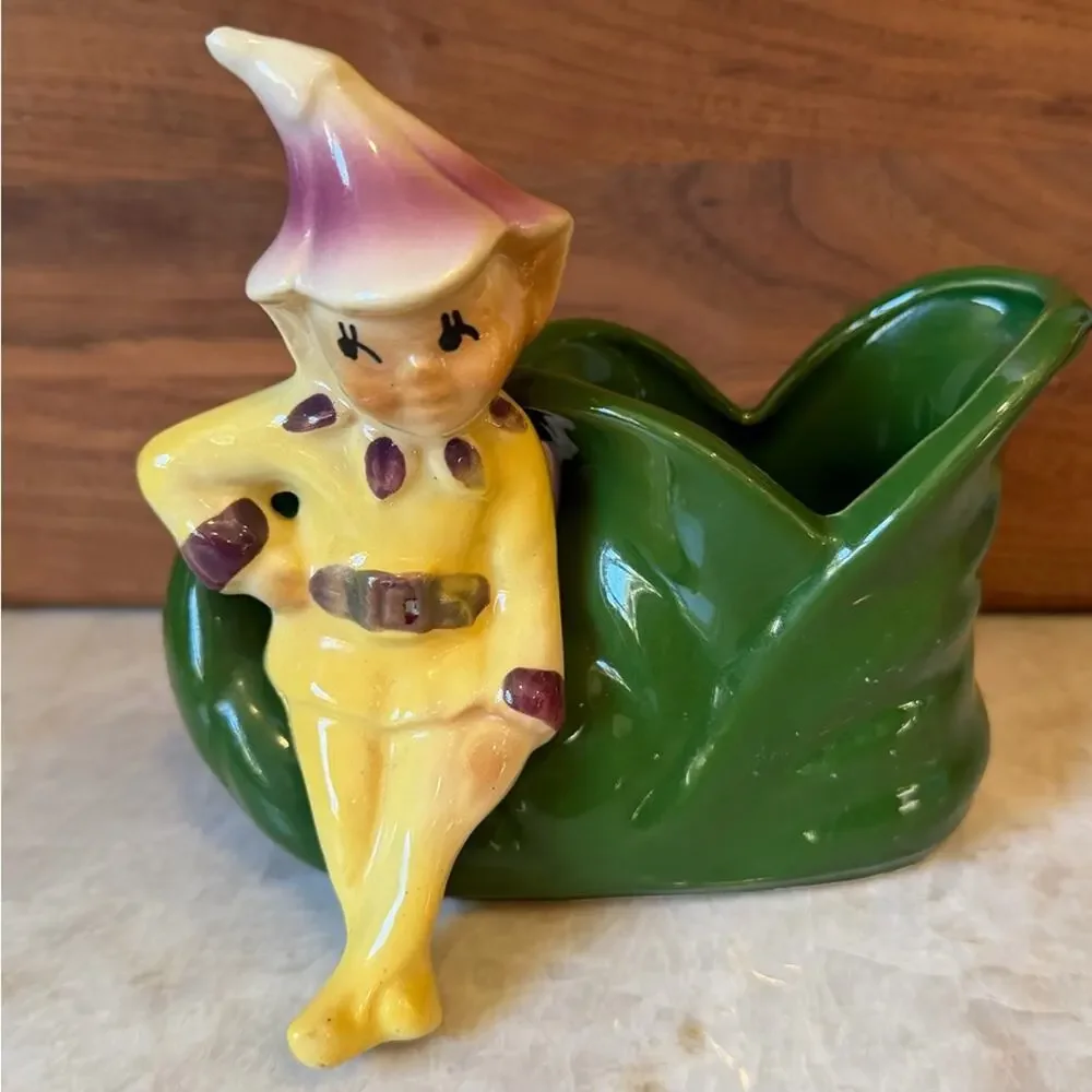 Vintage Shawnee Pottery Pixie Elf Planter